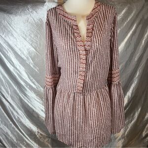 Du Jour Pink and White Patterned Blouse A 0213